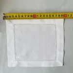 12pcs Table Napkins Wedding Party Dinner Table White Cloth Napkin Restaurant Home Napkins Cotton Linen Handkerchie 4 Size - Image 8