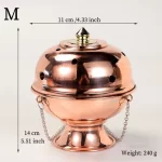 Hanging Incense Burner Red Copper Zen Engraved Stupa Aromatherapy Stove Meditation Smoke Furnace Orientale Altars Decorative - Image 7