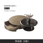 Designer Stainless Coffee Tables European Luxury Round Tea Table Living Room Furniture Italian Tempered Glass Furniture Home - Image 18