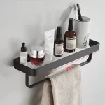 30-50CM Brushed Gold Glass Shelf  Aluminum Bathroom Storage Holder Bath Shower Shelf  Bathroom Shelf Mirror Wall Tray Towel Bar - Image 18