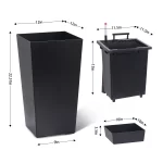 2pcs Planters Outdoor Indoor Planter Pots, High Front Porch Planter Pots with Drainage Holes Auto Watering, Convenience Instill - Image 4