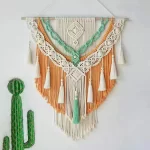 Macrame Woven Wall Hanging Boho Home Chic Bohemian Geometric Art Decor Beautiful Apartment Dorm Room Decoration Tapestry - Image 5