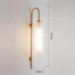 Modern Glass Led Wall Sconce Light Fixture Luminaire Bedroom Living Room Decoration Lamp Lighting Indoor Nordic Bedside Bathroom - Image 23