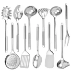 Stainless Steel Spatula Kitchenware Set Household Cooking Hanging Soup Colander-Density Spoon Strainer Kitchen 11-Piece Set - Image 6