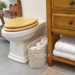 Stylish Wicker Woven Toilet Paper Storage Large Capacity Household Bathroom Storage Basket With Handles Sundries Storage Basket - Image 4