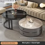 Modern Round Coffee Tables Metal Nordic Glam Minimalist Coffee Tables Simple Decor Mesa Auxiliar Salon Living Room Furniture - Image 32