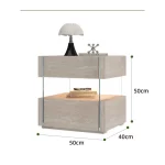 Quiet antique French bedside table, Nordic style suspended bedside cabinet, bedroom glass bedside storage  organization cabinet - Image 7