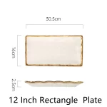 1pcs White Ceramic Plate Phnom Penh Tableware Salad Soup Bowl Food Dinner Dishes Wedding Decoration Dinnerware Household Kitchen - Image 12