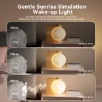 Sunrise Alarm Clocks for Heavy Sleepers,Night Lamp Clocks for Bedrooms with Moon Light,10 Light Effects,30/60/90 Timer,10 Sleep - Image 4