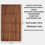 Solid Wood Wall Mounted Coat Racks Clothes Hanging Door Multilayer Coat Racks Hooks Piano Key Clothing Hanger Entrance Bedroom - Image 9