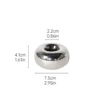 Ceramics Candle Holder Circular Silvery Candlestick Home Desktop Modern Simplicity Decor DIY Office Supplies Aromatherapy Gifts - Image 7