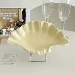 Shell Plate Cream Retro Ceramic Plate Fruit Snack Plate Dinner Tray Dish Set Jewelry Storage Dish Tableware Gift - Image 7