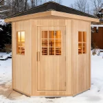 Factory Customized Outdoor Panoramic Sauna Room Round Steam Room Anti Corrosion Anti Cracking Durable Heating Home Spa Sauna - Image 11