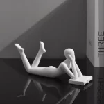 Creative Characters Reading Statue Modern Home Living Room Abstract Resin Figurines Miniatures Crafts Office Decor Figurines - Image 12