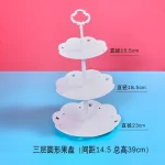 Plastic Cake Stand Home Party Dessert Table Display Rack Dessert Cake Tray Cold Meal Tea Break Table Afternoon Tea Center Rack - Image 13