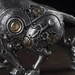 Vilead Steampunk Bull Statues Resin Animal Figurines Decor Living Room Sculpture Office Desk Interior Decoration Accessories Art - Image 6