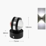 Modern Wall Sconce Double Sided Lens Sunset Bedside Painting Aisle Home Atmosphere Wall Scone 360° Rotating Wall Lamp - Image 17