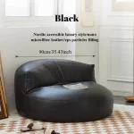 Lazy Sofas Living Room Single Sofa Modern Design Sofa for 1 Person Can Lie Down Beanbag Tatami Thickened Leather Home Furniture - Image 10