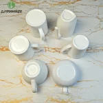 White Round Coffer Mug Kitchenware 100% Melamine Water Cup Restaurant Tableware Imitation Porcelain Dinnerware - Image 4