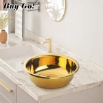 Durable Kitchen Stainless Steel Fruit Vegetable Washing Basin Thicken Salad Prepping Food Mixing Bowl Tableware Gold Kitchenware - Image 5