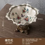 American retro high footed fruit platter European shaped candy platter restaurant ceramic fruit platter living room - Image 10