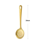 1Pcs Gold Stainless Steel Long Soup Spoon Cooking Utensils Kitchenware Skimmer Colander Frying Spatula Kitchen Accessories - Image 9