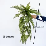 Large Artificial Plants Large Wall Hanging Fern Leaves Vines Boston Fern Bunch Persian Leaves Bunch Fake Green Plants Fake Leav - Image 7