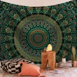 Indian Mandala Wall Hanging Tapestry Psychedelic Bohemian Home Decoration Aesthetic Living Room Background Cloth Beach Yoga Mat - Image 3