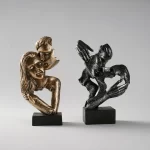 Vilead Couple Statue Lover Sculptures Tabletop Shelf Decor Anniversary Wedding Gift Home Interior Contemporary Mantel Bookshelf