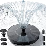 Solar Powered Water Fountain Device Suitable for Bird Bath Garden Pond Fish Tanks Backyard Patio Landscape Decorative Ornaments