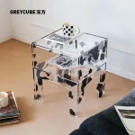 Compact Side Table for Living Room Sofa, Bedside Nightstand with Nordic Modern Minimalist Design Instagram-Inspired Small Table - Image 3