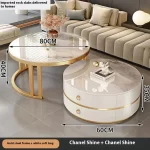 Modern Round Coffee Tables Metal Nordic Glam Minimalist Coffee Tables Simple Decor Mesa Auxiliar Salon Living Room Furniture - Image 23