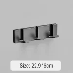 Foldable Coat Rack Wall Hanger Shelves Steel Shelf Behind Door Hooks Clothes Organizer Towel Rack Key Storage Bathroom Furniture - Image 16