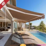 NEW Retractable Awning 13 x 8 ft Sun Shade Shelter Cover,Outdoor Patio Awnings, Restaurant, Cafe, Courtyard, Balcony - Image 2