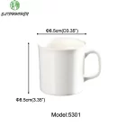 White Round Coffer Mug Kitchenware 100% Melamine Water Cup Restaurant Tableware Imitation Porcelain Dinnerware - Image 7