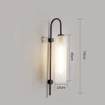 Modern Glass Led Wall Sconce Light Fixture Luminaire Bedroom Living Room Decoration Lamp Lighting Indoor Nordic Bedside Bathroom - Image 11