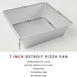 6~10 inch Detroit Style Pizza Pan Deep Dish Pizza Pan, Pizza Pan, Square Baking Pan, Bakeware Kitchenware, Aluminum - Image 7