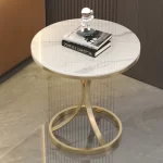 Round Side Small Coffee Tables Italian Luxury Mid Century Marble Corner Coffee Tables Nordic Vintage Living Room Furniture - Image 4