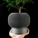 Modern Minimalist 3D Printed Plant Pot – Biodegradable Flower Planter for Home Decor, Eco-Friendly Sustainable Gift (Yuso) - Image 7