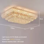 Crystal Rectangle Big Ceiling Lights LED Ceiling Chandelier Living Room Led Lamparas Para Techo Lighting for Lustre Home Decor - Image 16