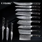 F.YOUNG Professional Kitchen Knives Damascus Steel Japanese Chef Knife Slicer Sashimi Utility Fruit Cooking Kitchenware Utensils