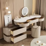 modern coiffeuse bedroom furniture wooden dressing table home storage cabinet master bedroom vanity table make up with mirror - Image 4
