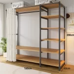 Modern Wardrobes Organizer Closet Storage Bedroom Coat Rack Floor Corner Household Metal Hanger Hat Rack Shelf Home Furniture - Image 37