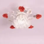 Korean Garden Ceiling Lights Ceramic Living Room Dining Room Aisle Lamps Romantic Bedroom Beauty Salon Clothing Ceiling Light - Image 3