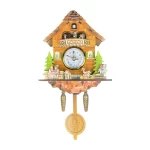 Wooden Hanging Wall Clock Bird Alarm Clock Cuckoo Clocks For Home Decoration Quartz Watch Decorative Home Decor - Image 8