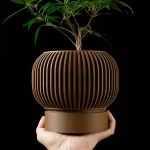Modern Minimalist 3D Printed Plant Pot – Biodegradable Flower Planter for Home Decor, Eco-Friendly Sustainable Gift (Yuso) - Image 11