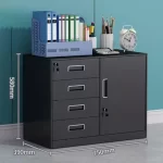 3/4/5 Drawer Office Filing Cabinet Lock Dividers Storage Filing Cabinets Living Room Organizer Cabinet Kitchen Home Furniture - Image 10