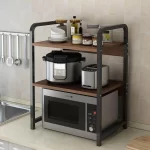 Kitchen Storage Rack Countertop Spice Oven Microwave Shelf Desktop Organizer Accessories European Style 3 Layers No Drilling - Image 4