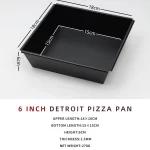 6~10 inch Detroit Style Pizza Pan Deep Dish Pizza Pan, Pizza Pan, Square Baking Pan, Bakeware Kitchenware, Aluminum - Image 23