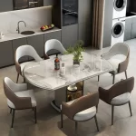 Design Minimalist Dining Table Nordic Waterproof Living Luxury Dining Table Games Space Savers Oval Dining Room Furniture
